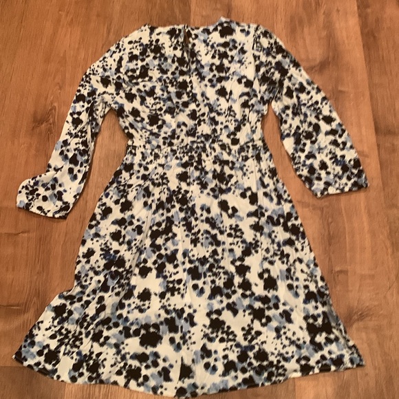 Apricot 3/4 Sleeve Blue & White Dress - Picture 3 of 6